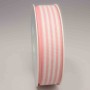 Nastro "Cotone" a righe - 24 Mm x 25 M / Rosa
