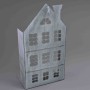 Sagoma di casetta in metallo - 24x16x45 Cm / Grigio