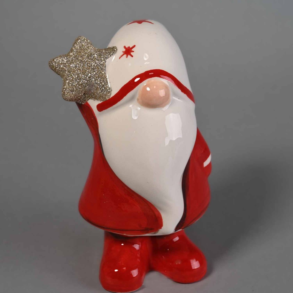 Gnomo decorativo in ceramica H 14 Cm - Assortito