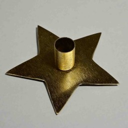 Portacandela a forma di stella - 8,5x2,5 Cm / Oro