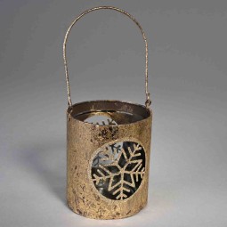 Lanterna in metallo oro - 7,5x8,5 Cm / Assortita