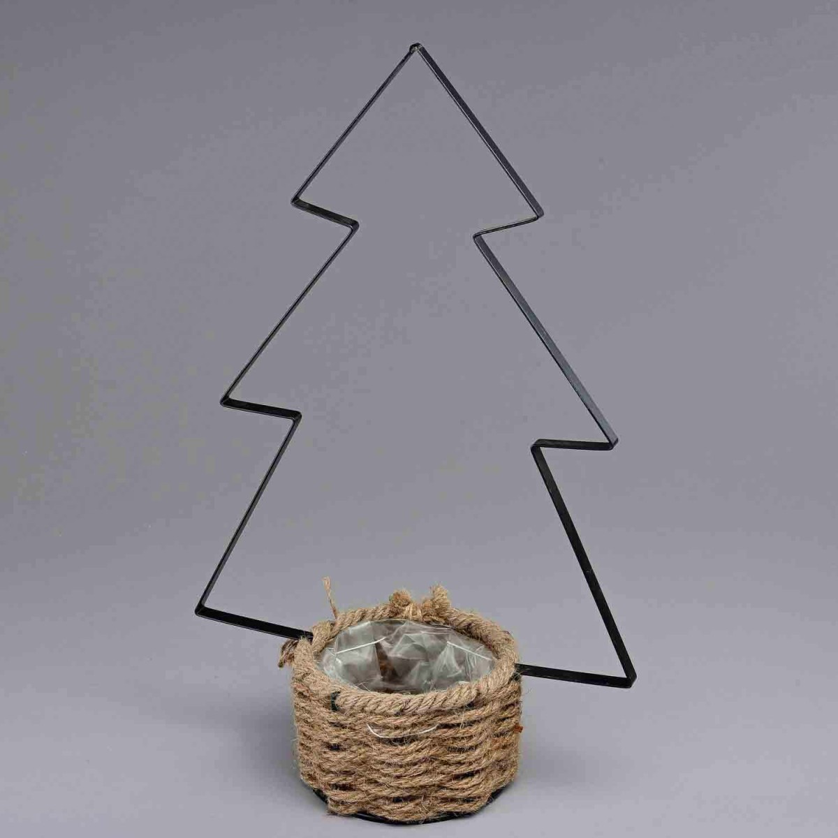 Cesto con Abete - 13x27 Cm / Nero