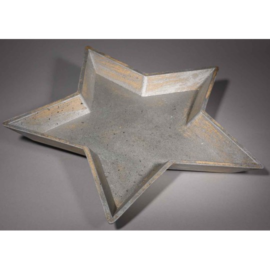 Base a forma di stella in MDF argento - 2 Misure - 41,5x41,5x4