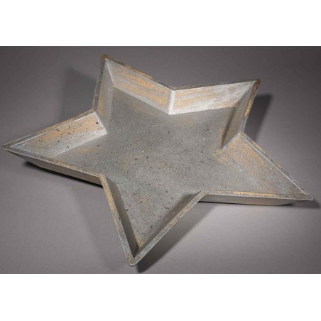 Base a forma di stella in MDF argento - 2 Misure - 41,5x41,5x4