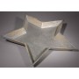 Base a forma di stella in MDF argento - 2 Misure - 41,5x41,5x4