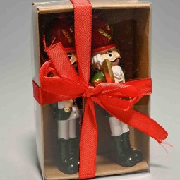 Schiaccianoci in legno 2 PZ - 7x3x12 Cm / Color mix