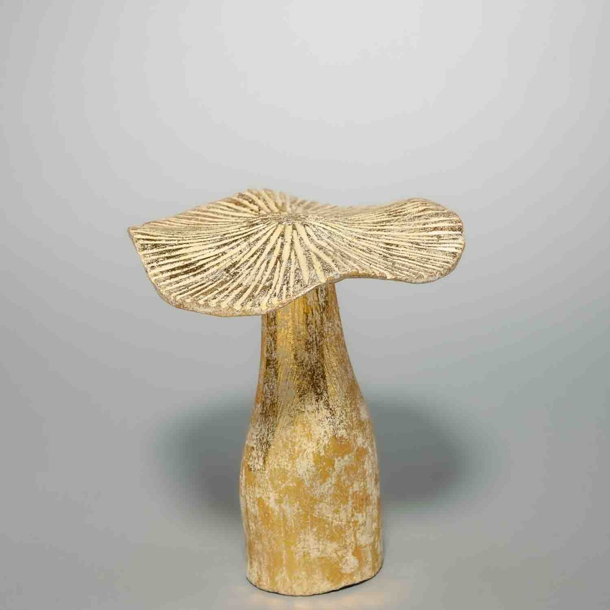 Fungo in legno - 14x14x16 Cm / Oro