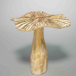 Fungo in legno - 16x14x20 Cm / Oro