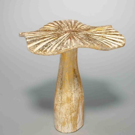 Fungo in legno - 16x14x20 Cm / Oro