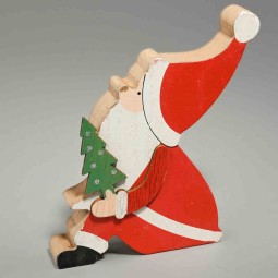 Babbo Natale in legno - 15,5x10,5 cm / Rosso
