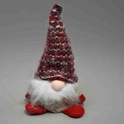 Gnomo in tessuto - 8,5x7,5x18 Cm / Grigio