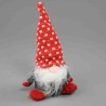 Gnomo in tessuto - 8,5x7,5x18 Cm / Rosso
