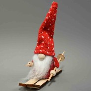 Gnomo sciatore - 12x5x15,5 Cm / Assortito