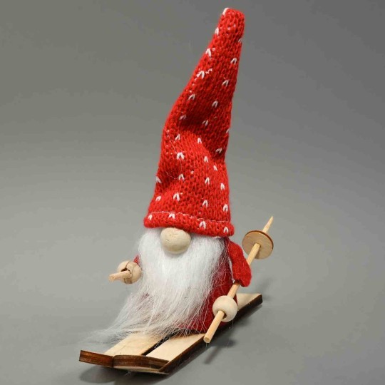 Gnomo sciatore - 12x5x15,5 Cm / Assortito