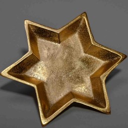 Base in metallo a Stella - 21 Cm / Oro