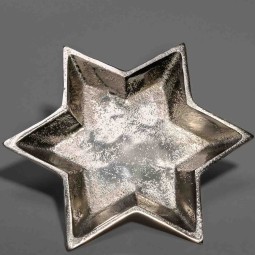 Base in metallo a Stella - 21 Cm / Argento