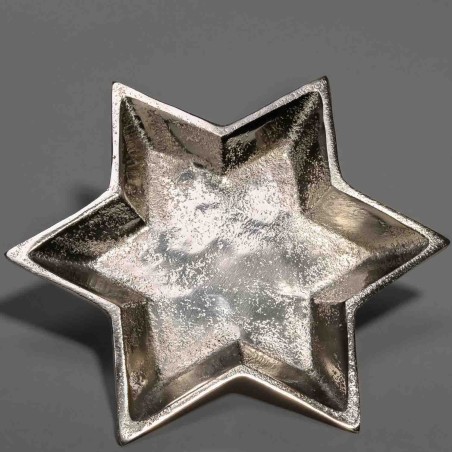 Base in metallo a Stella - 21 Cm / Argento
