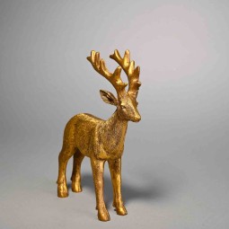 Renna in poliresina - 15x3,5x18 Cm / Oro