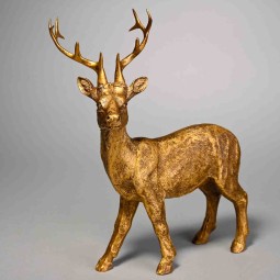 Renna in poliresina - 17x7x22 Cm / Oro