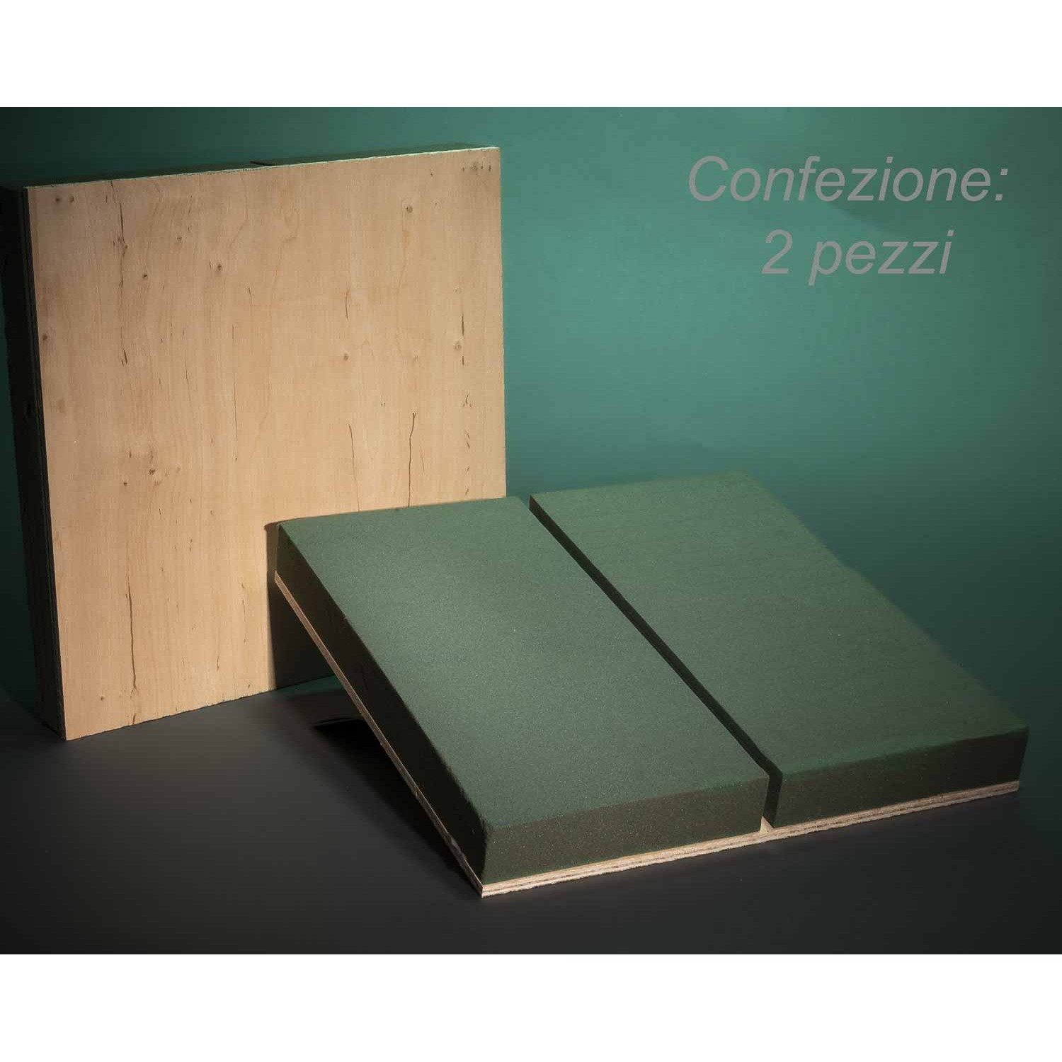 Base in legno con spugna 30x30 Cm - 2 Pezzi