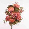 Peonie in mazzo frontale - 55 Cm / Rosa antico