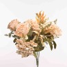 Rose Cabbage in mazzo frontale - 48 Cm / Beige