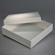 Scatole in carta color seta componibile con coperchio 2 Pezzi / 25x25x6 Cm