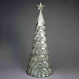 Albero in metallo - 25,5x78 Cm / Argento