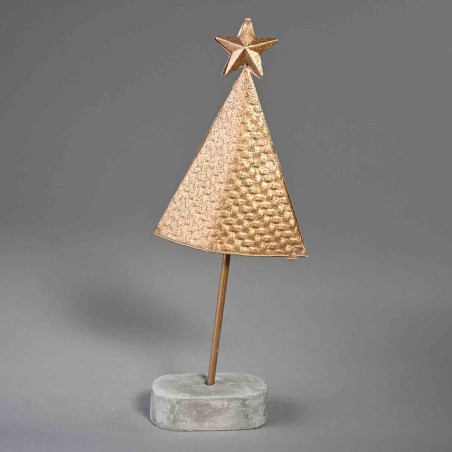 Abete in metallo - 8,5x4x23 Cm / Oro