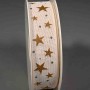 Nastro con stelle scintillanti - 25 Mm x 20 M / Bianco