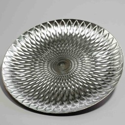 Piatto in plastica - 32 Cm / Argento