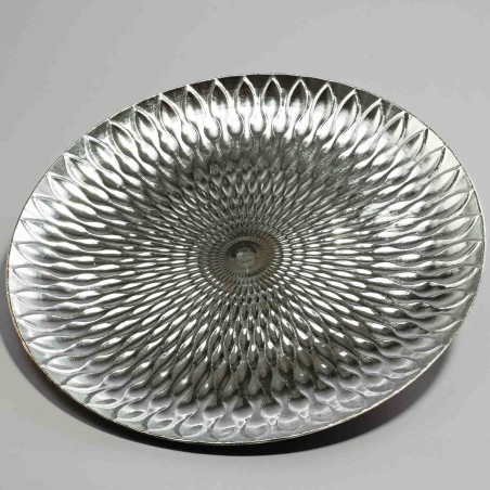 Piatto in plastica - 32 Cm / Argento