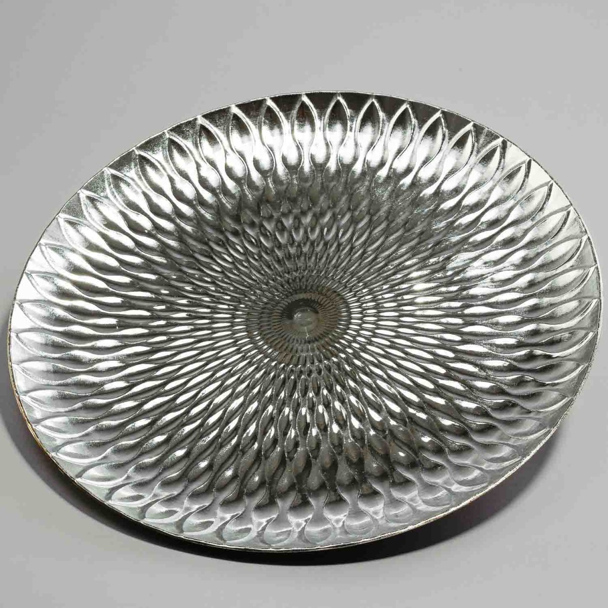 Piatto in plastica - 32 Cm / Argento