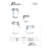 Vasetto in vetro con tappo ermetico - Varie misure - D 6,8 cm H 11,5 cm