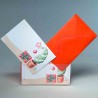 Biglietti e buste natalizie 7x11 Cm - Pacchi di Natale / Buste rosse