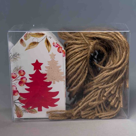 Tag "Albero di Natale" 100 PZ - 5x8 Cm