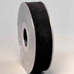 Nastro "Velluto" - 25 Mm x 7 M / Nero