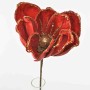 Magnolia in velluto con glitter - 45 Cm / Rosso