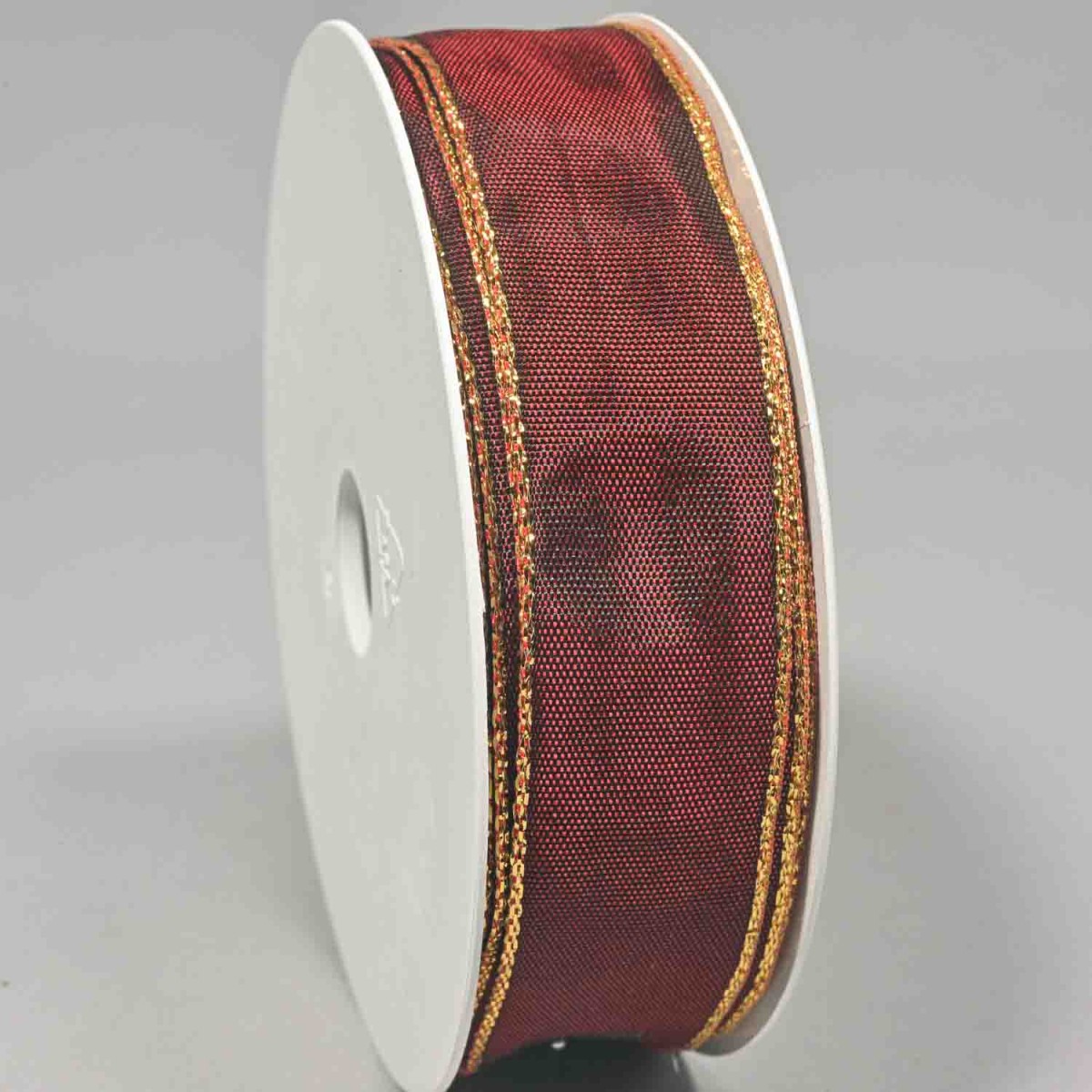 Nastro "Taffetà" con bordo lurex - 25 Mm x 25 M / Bordeaux