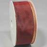 Nastro "Taffetà" con bordo lurex - 40 Mm x 25 M / Bordeaux