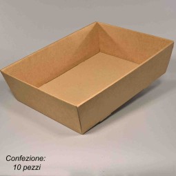 Vassoi in cartoncino microonda 10 PZ - 37x47x11 Cm / Avana