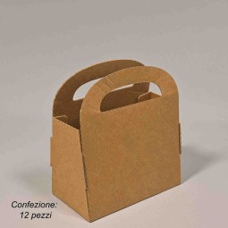 Borsine "Kelly" in cartoncino 12 PZ - 14x10,5x8 Cm / Kraft