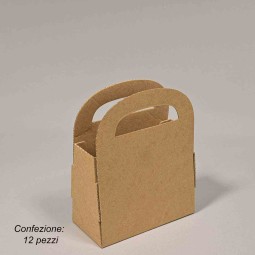 Borsine "Kelly" in cartoncino 12 PZ - 12x9,5x6 Cm / Kraft