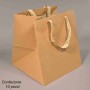 Borsine "Shoppers" in carta 10 PZ - 25x28+25 Cm / Kraft