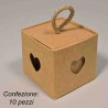 Scatole pieghevoli 10 PZ con intaglio - 8x8x8 Cm / Avana