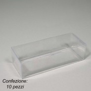 Scatole pieghevoli trasparenti - 15x6x4 Cm 10 Pz