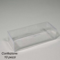 Scatole pieghevoli trasparenti - 15x6x4 Cm 10 Pz