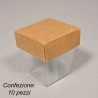 Scatole pieghevoli 10 PZ trasparenti - 3x3x5 Cm / Avana