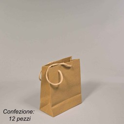 Borsine "Shoppers" in carta 12 PZ - 16x19+8 Cm / Kraft