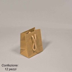 Borsine in carta 12 PZ - 10x12+6,5 Cm / Kraft